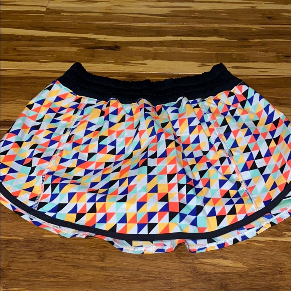 Lululemon Mosaic Track Attack Skirt Seawheeze